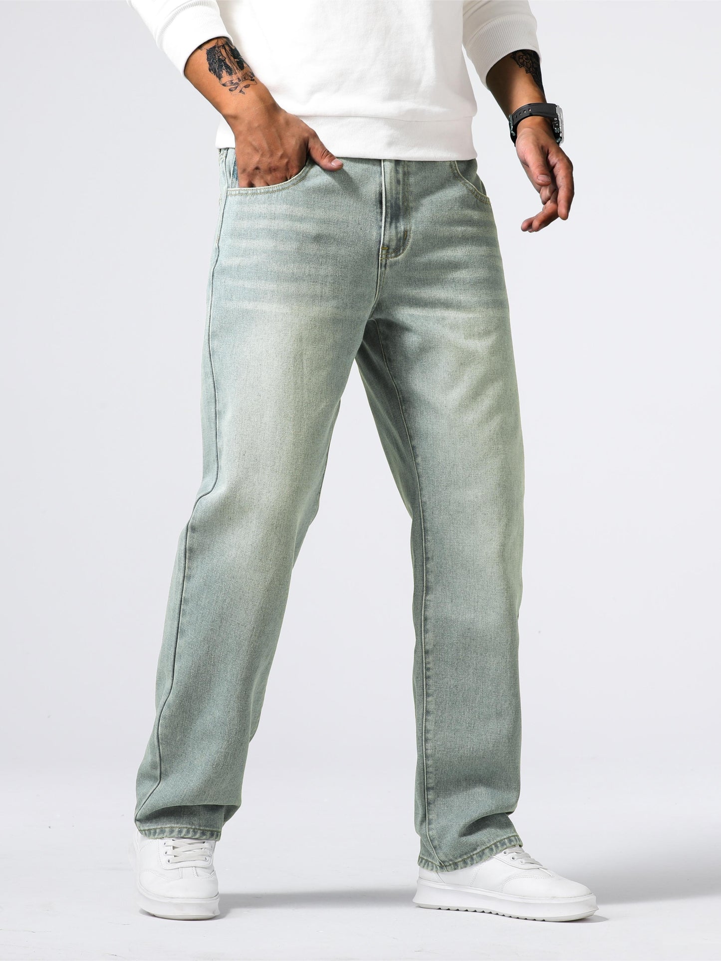 Koningsblauwe Loose Fit Jeans - Finn