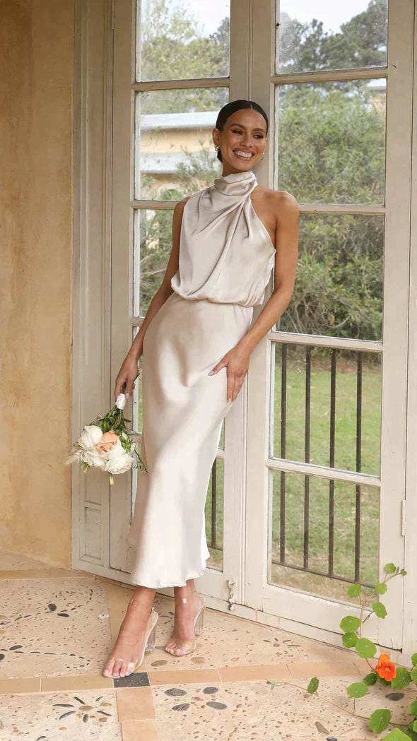 Noor - Elegante Satijnen Jurk