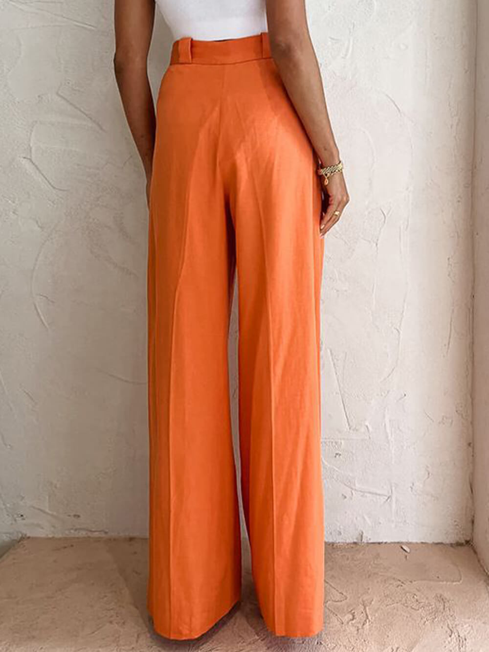 Oranje Wijde Pijpen Broek - Lara
