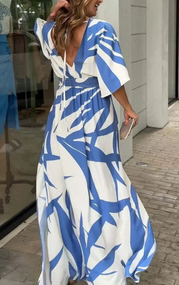 Deeanna - Blauwe Lange Jurk