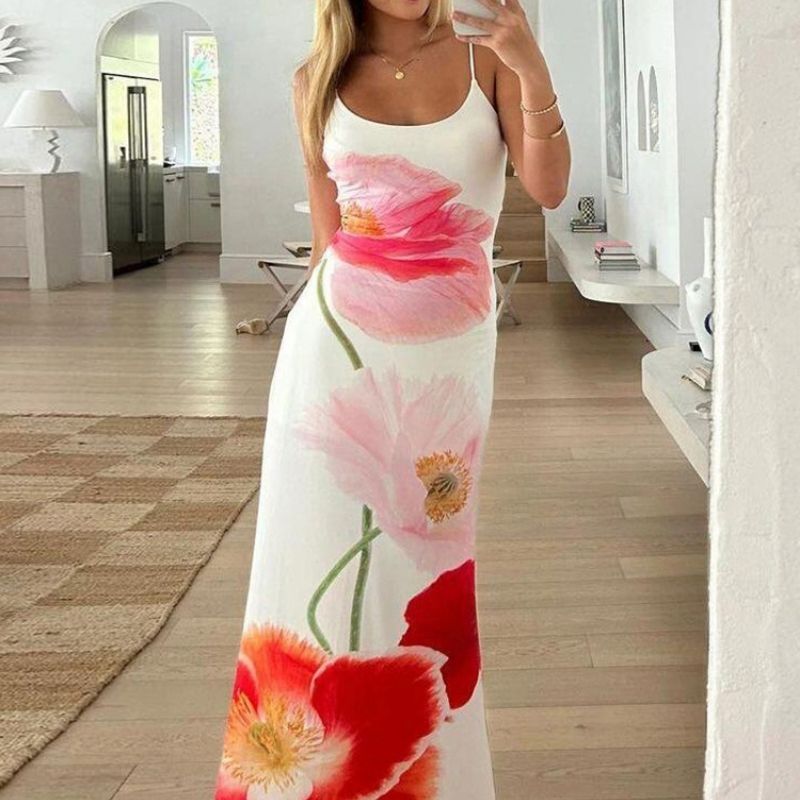 Doutzen - Spaghettibandjes Maxi-jurk