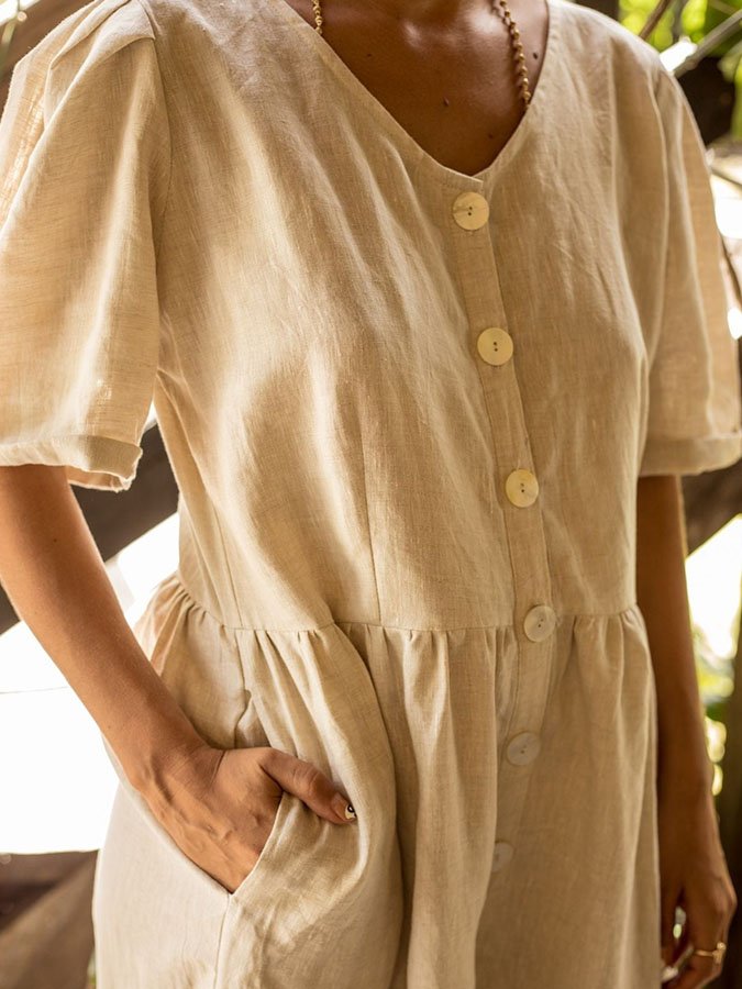 Chique Casual V-Hals Jumpsuit