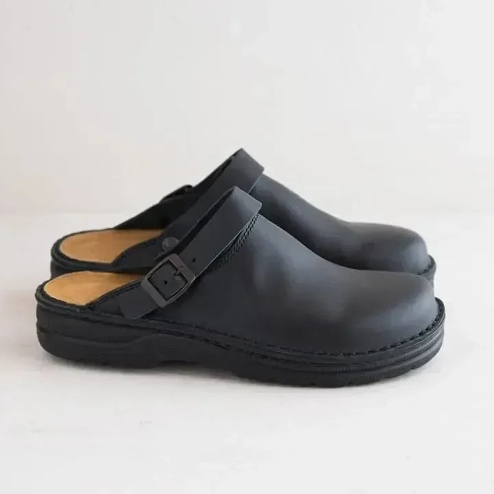 Claude | Orthopedische Antislip Lederen Pantoffels voor Heren