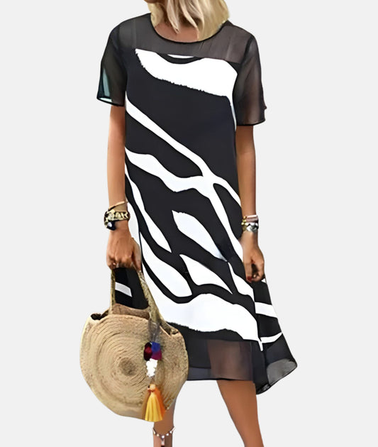 Ivona - Abstracte Luchtige Jurk