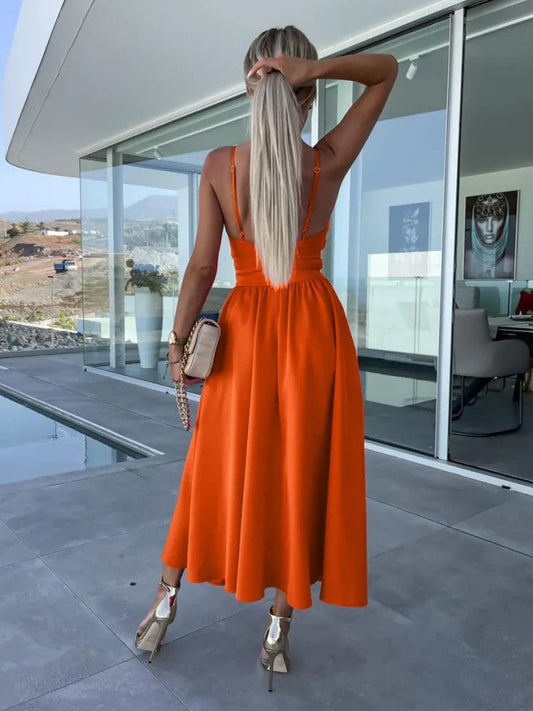 Flore - Elegante Oranje Jurk