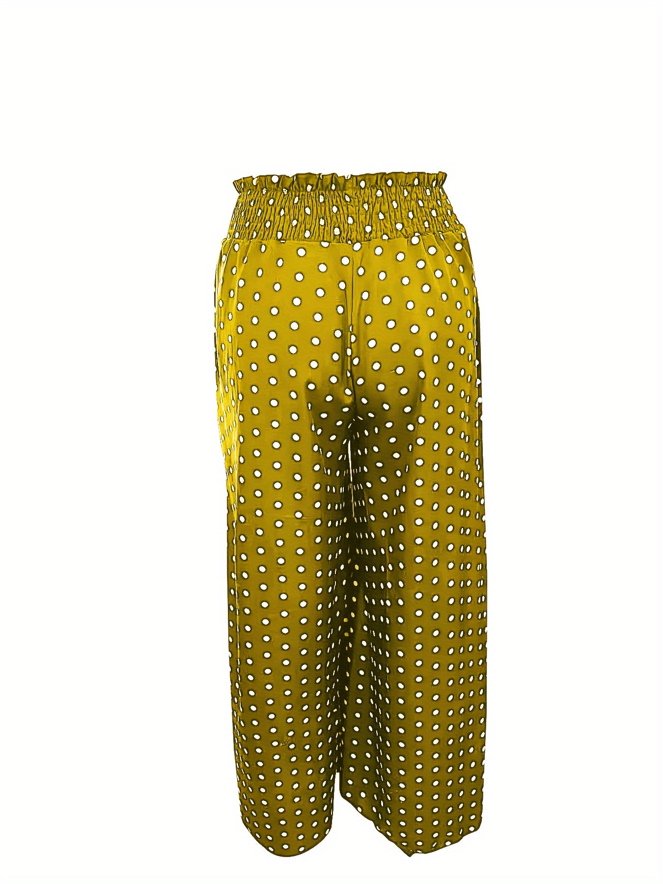 Zwarte Polka Dot Wijde Broek - Ella