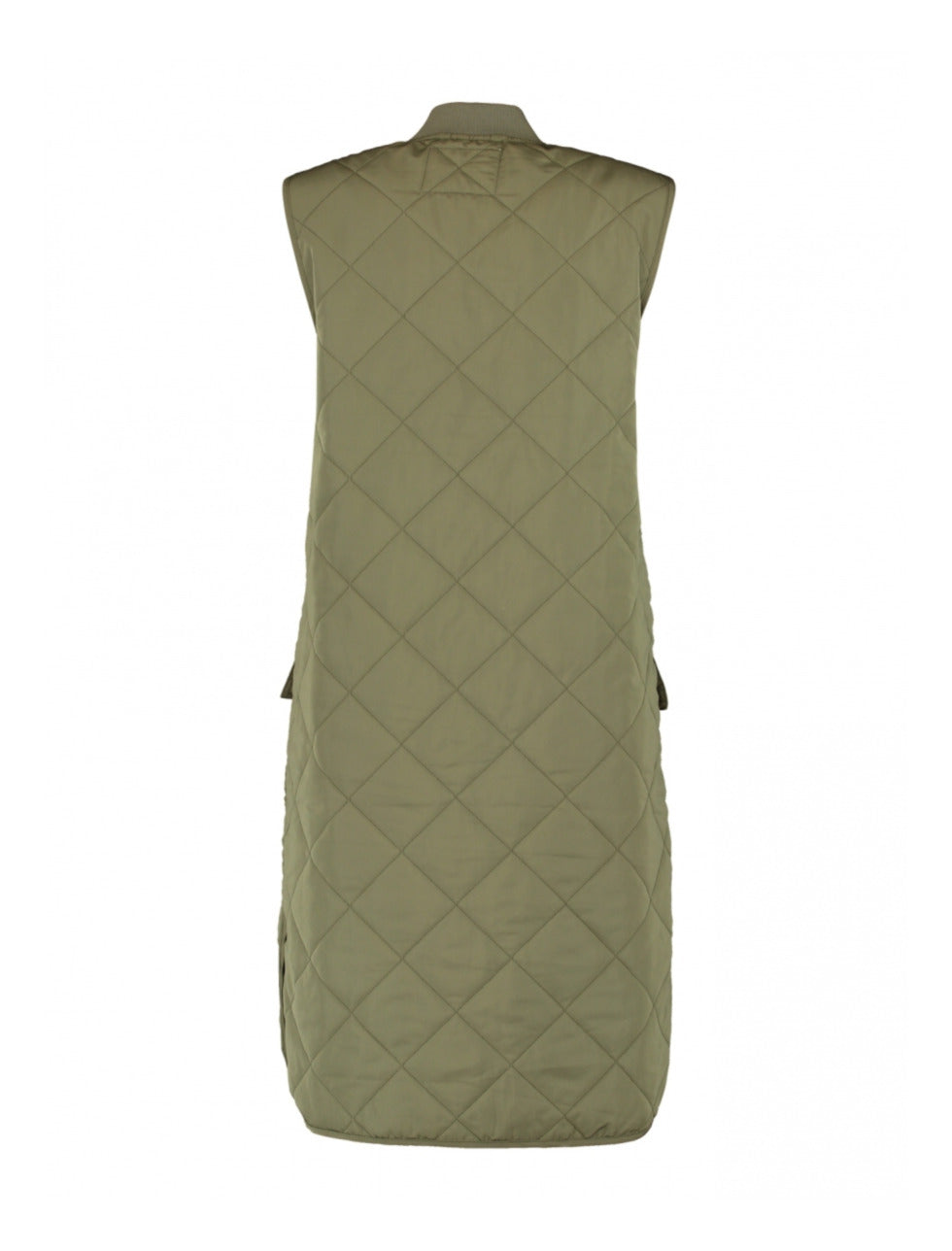 Elegante Khaki Gewatteerde Gilet: Licht & Stijlvol