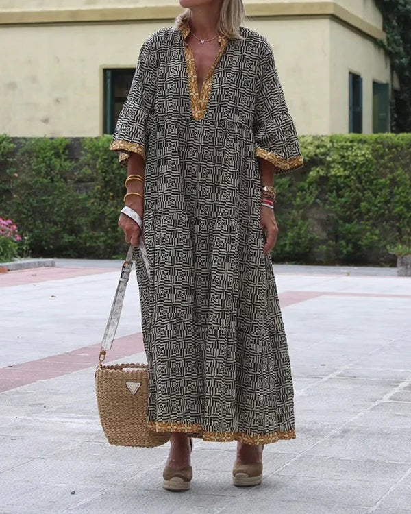 Lily - Zwart Patroon Modejurk