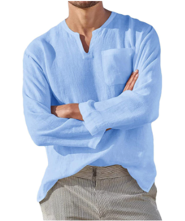 Bruin Stijlvol Katoen-Linnen Hemd - Mark