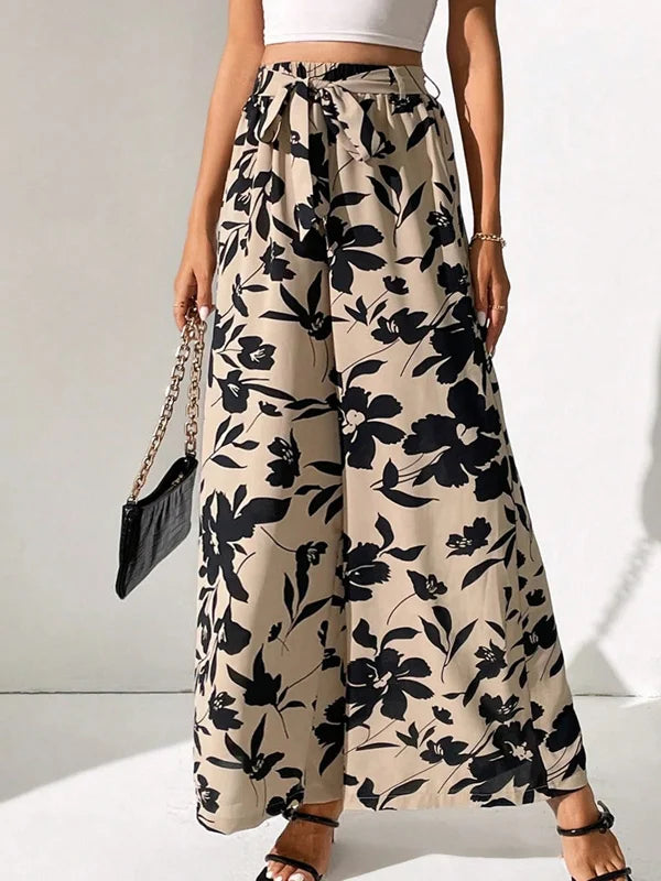 Kischa - Bloemenprint Wijde Broek