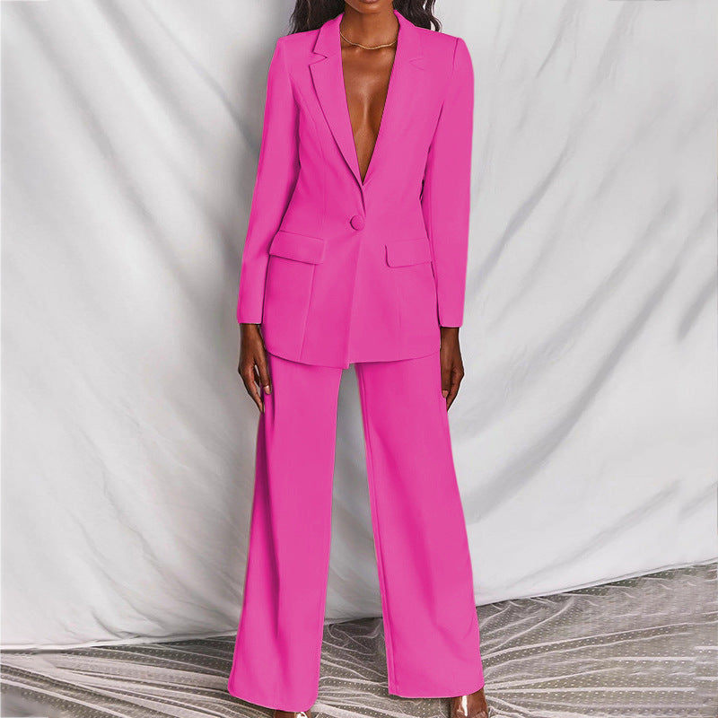 Chique Gele Blazer & Broek Set - Elana