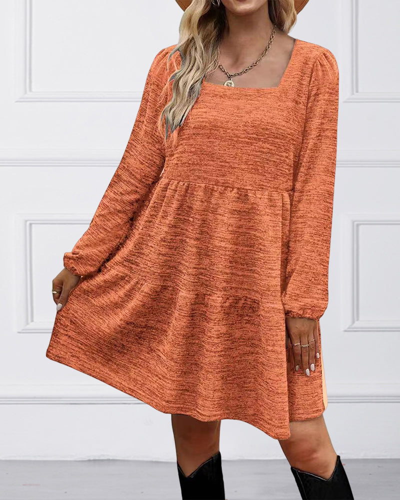 Nanda - Oranje Mini Jurk