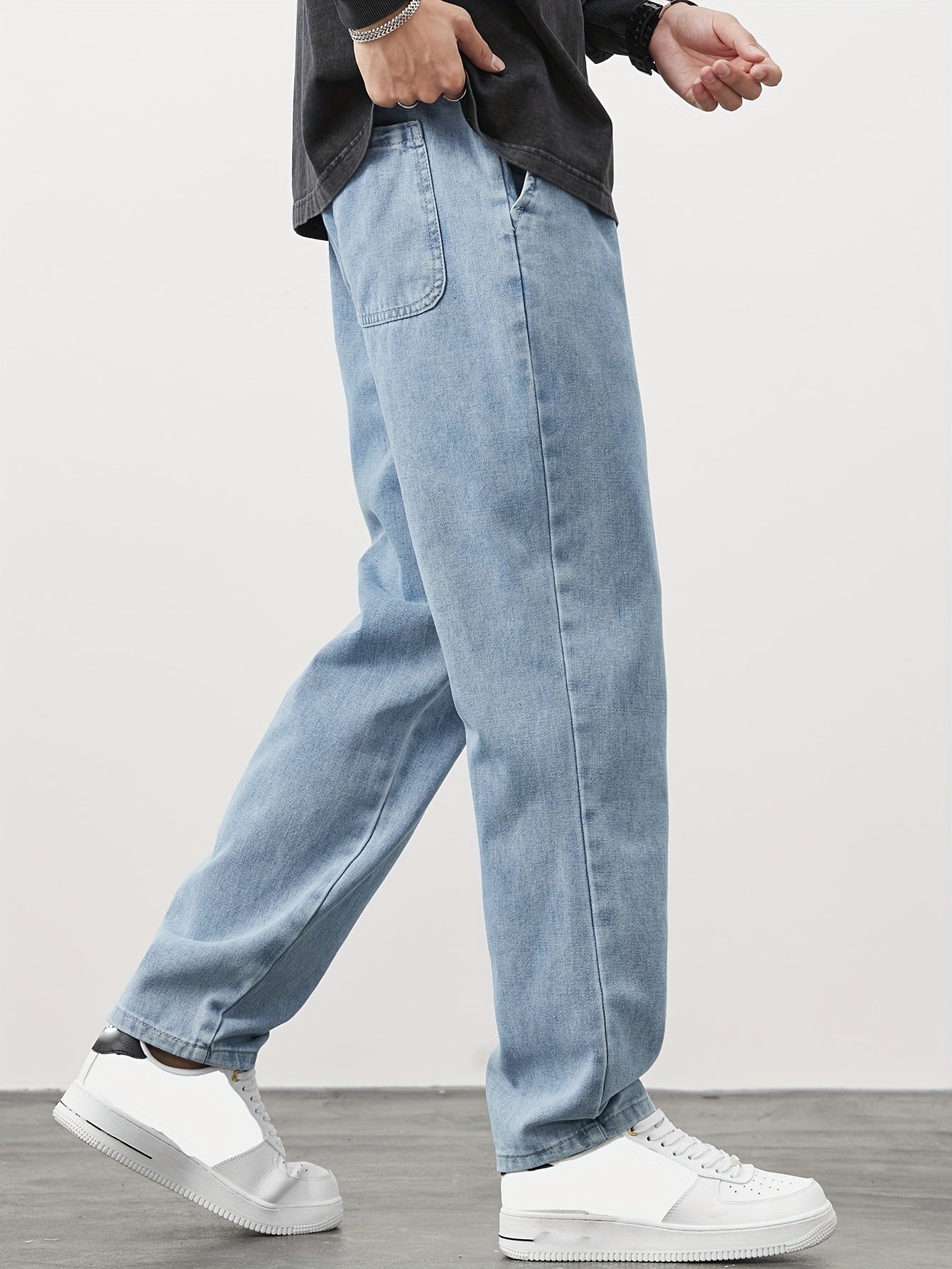 Lichtblauwe Trekkoord Jeans - Joris
