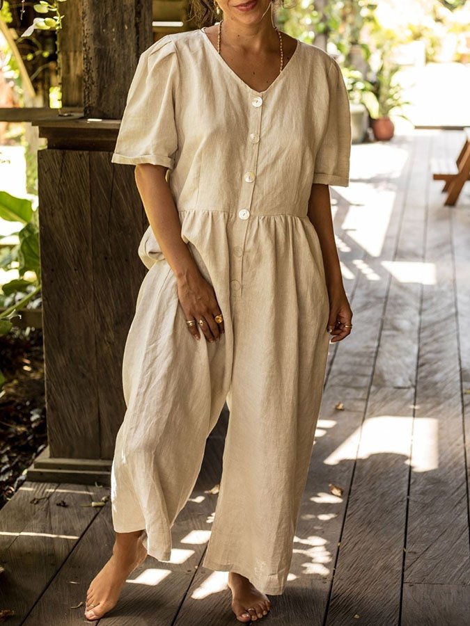 Chique Casual V-Hals Jumpsuit