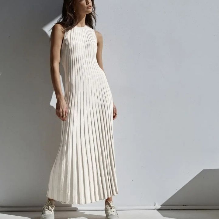 Brech - Geplooide Maxi Jurk