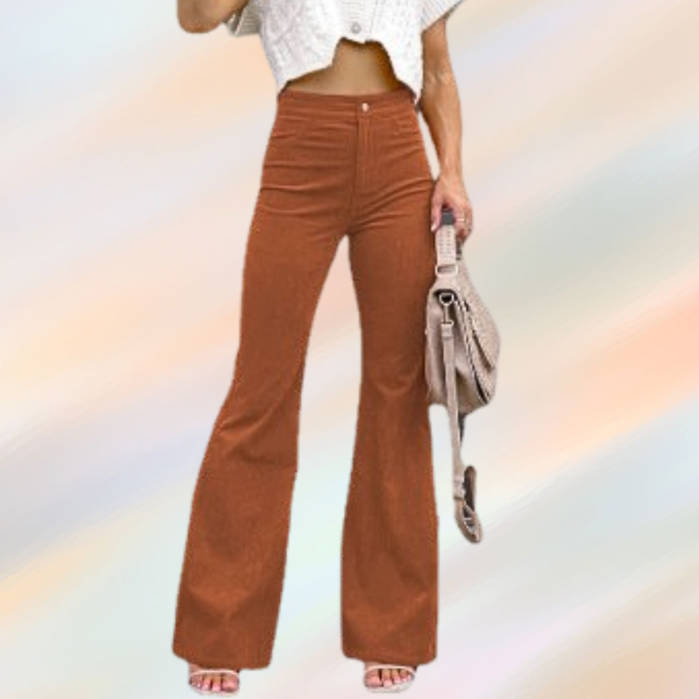 Kiki - Oranje Uitlopende Broek