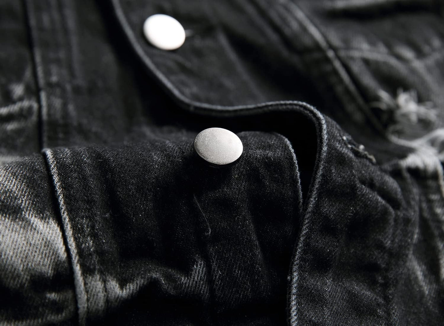 Stoere Slim-Fit Heren Spijkerjas met Scheuren