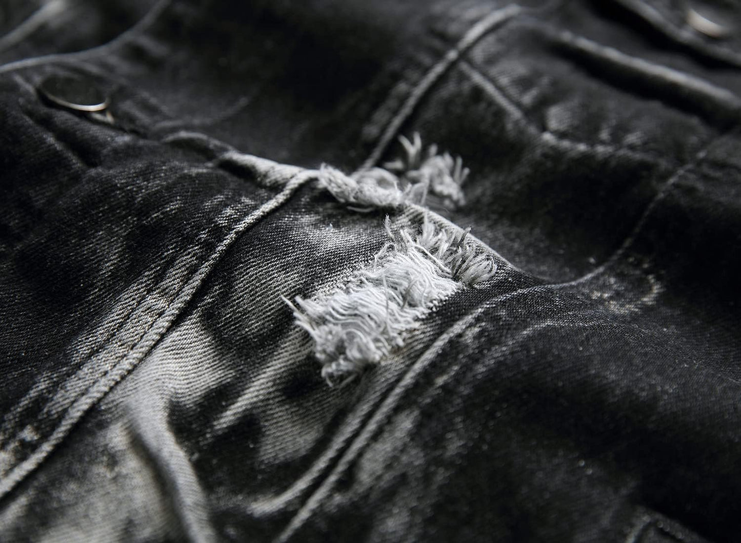 Stoere Slim-Fit Heren Spijkerjas met Scheuren