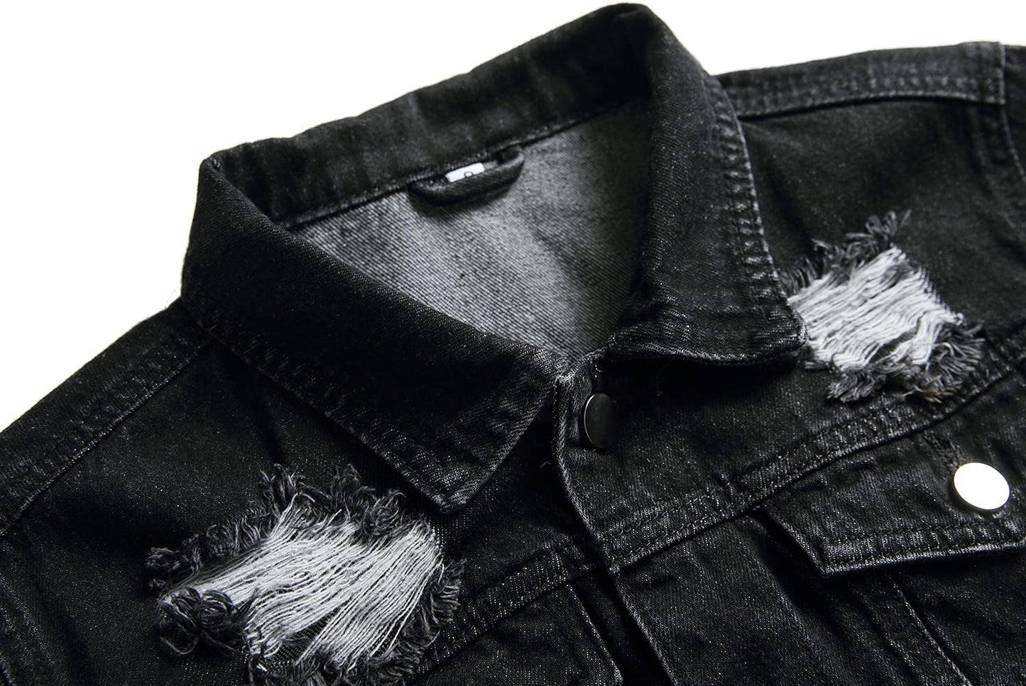 Stoere Slim-Fit Heren Spijkerjas met Scheuren