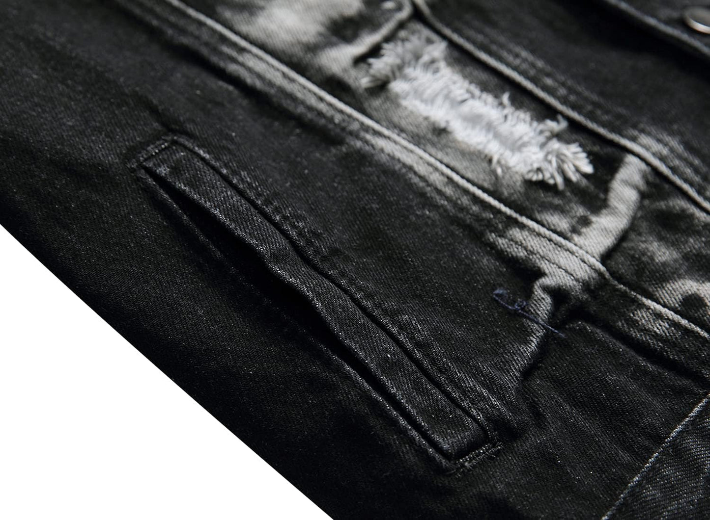 Stoere Slim-Fit Heren Spijkerjas met Scheuren