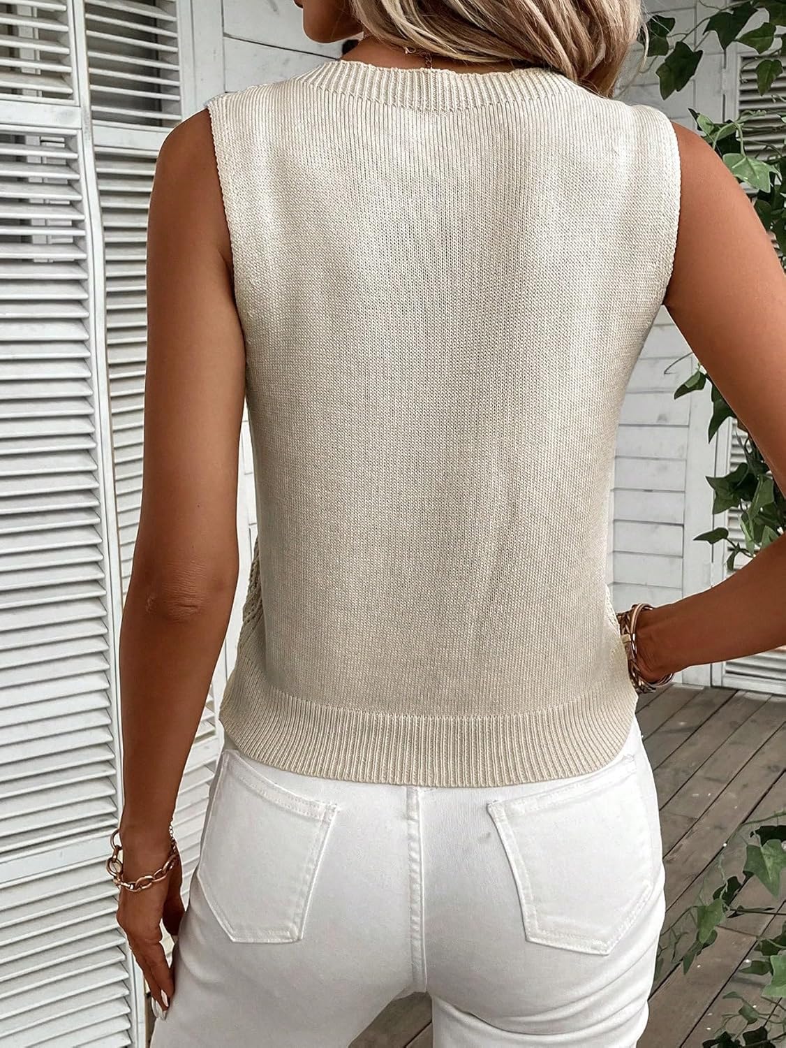 Adrienne - Casual Gebreide Tanktop