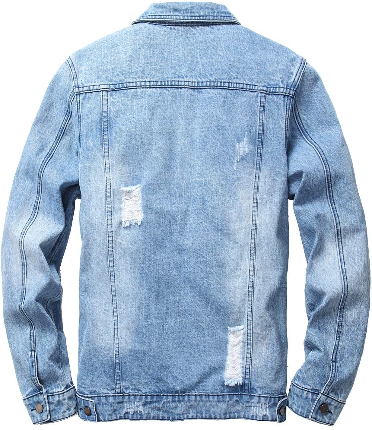 Stoere Slim-Fit Heren Spijkerjas met Scheuren