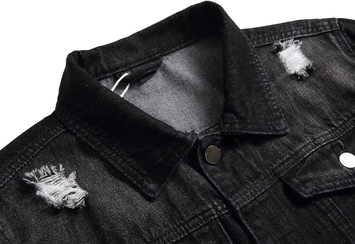 Stoere Slim-Fit Heren Spijkerjas met Scheuren