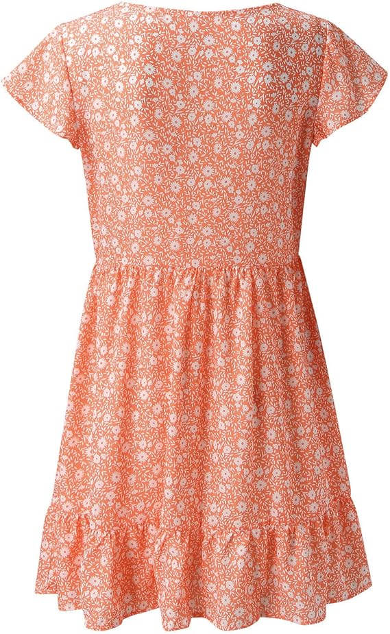 Elvira - Oranje Mini Jurk
