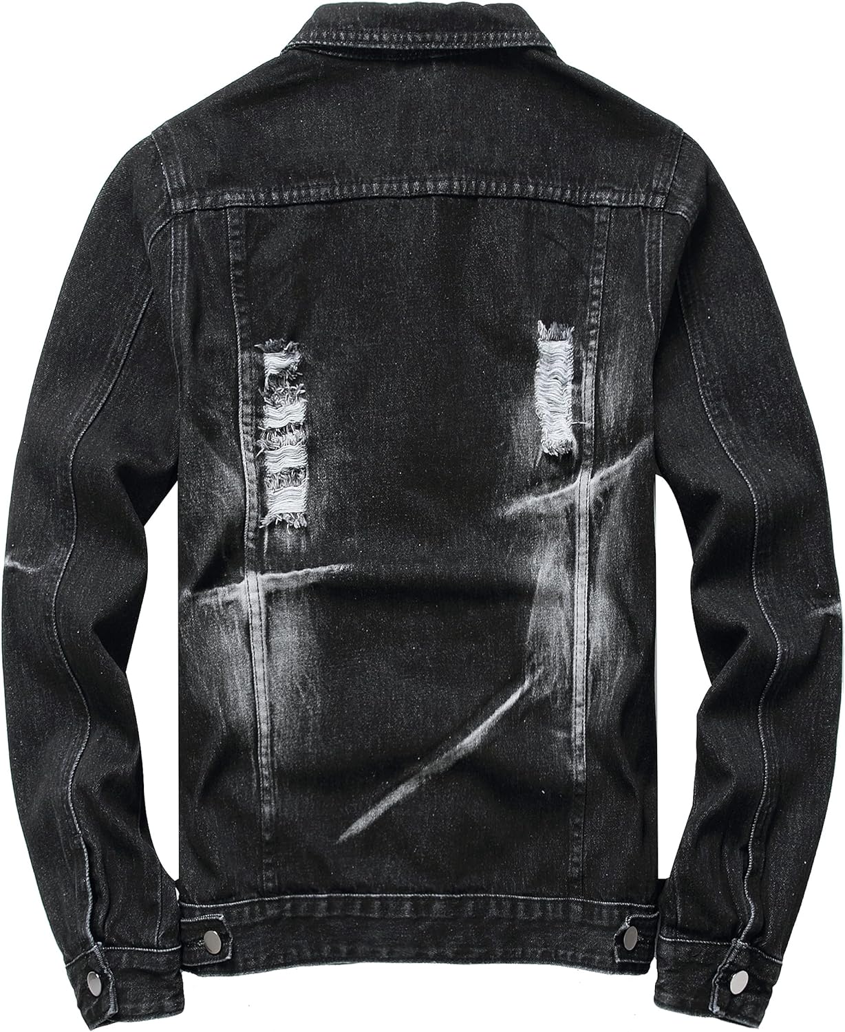 Stoere Slim-Fit Heren Spijkerjas met Scheuren