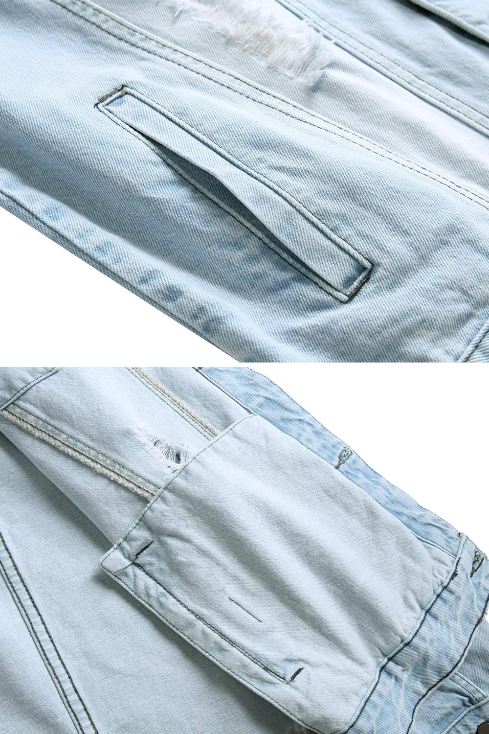 Stoere Slim-Fit Heren Spijkerjas met Scheuren