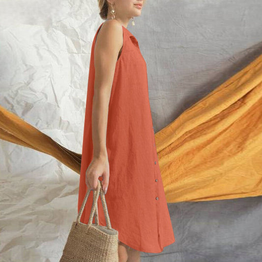 Sifra - Oranje Midi Jurk