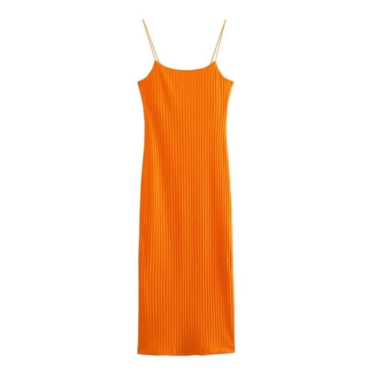 Meike - Oranje Simpele Jurk