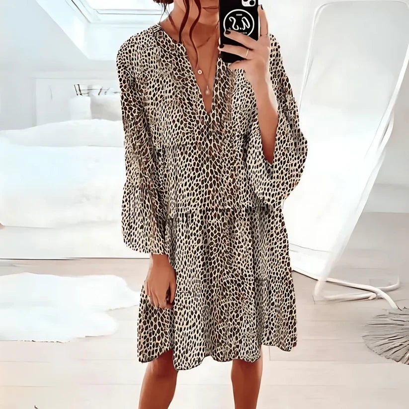 Zelina - Luipaardprint Jurk