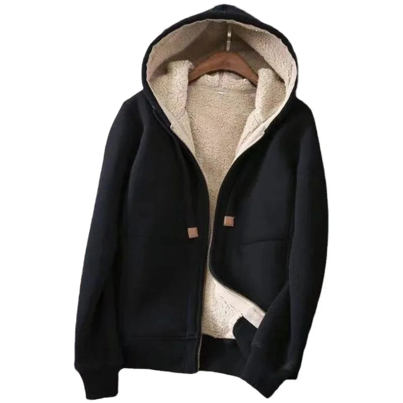 Winter-Klare CozyFleece: Dames Sportief Effen Kleur Hoodie Pak