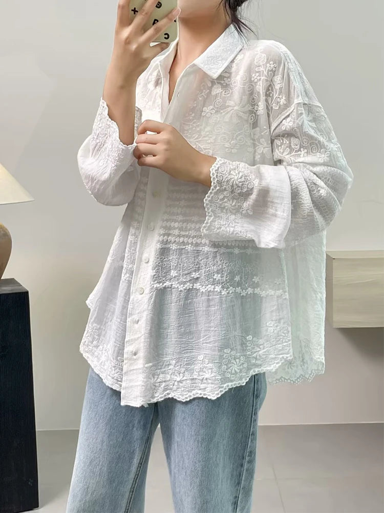 Beige Geborduurde Tuniek - Florie