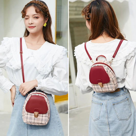 Geruite Schoudertas Yvonna - Zwart