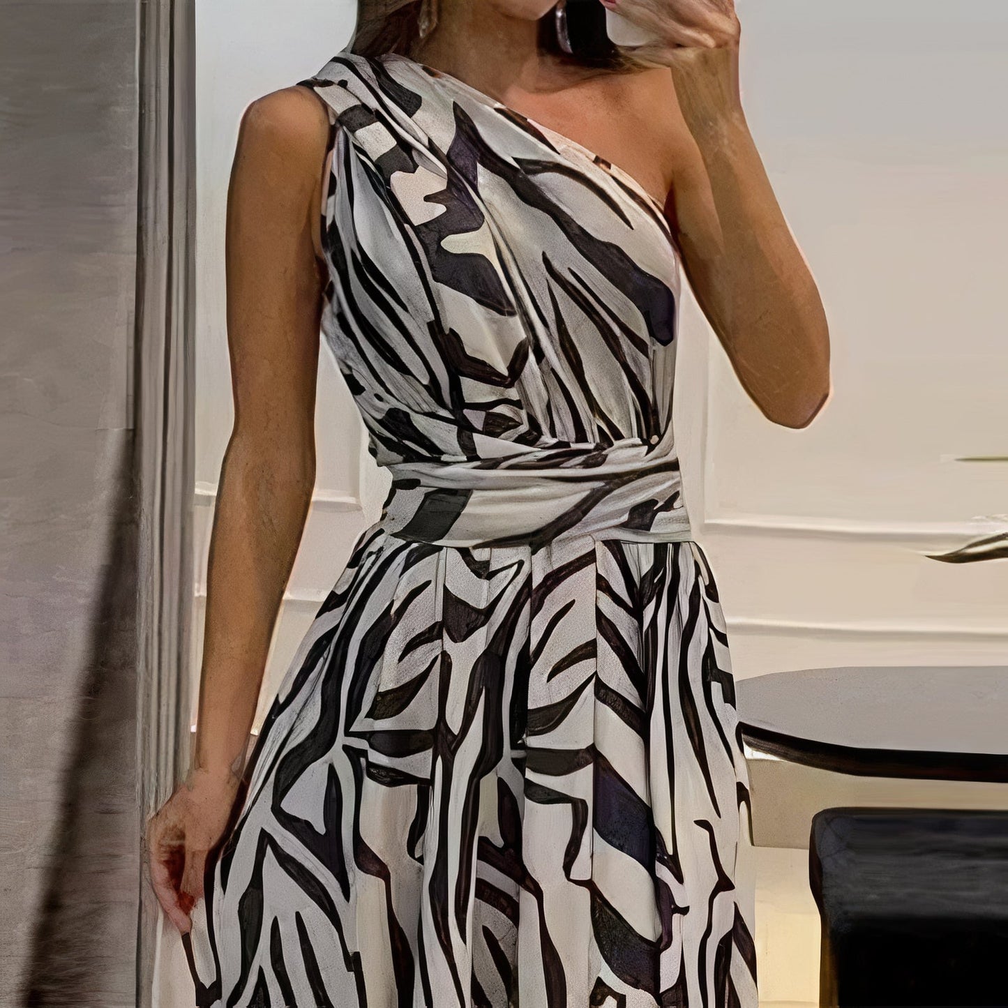 Carmen - Met Print Jurk