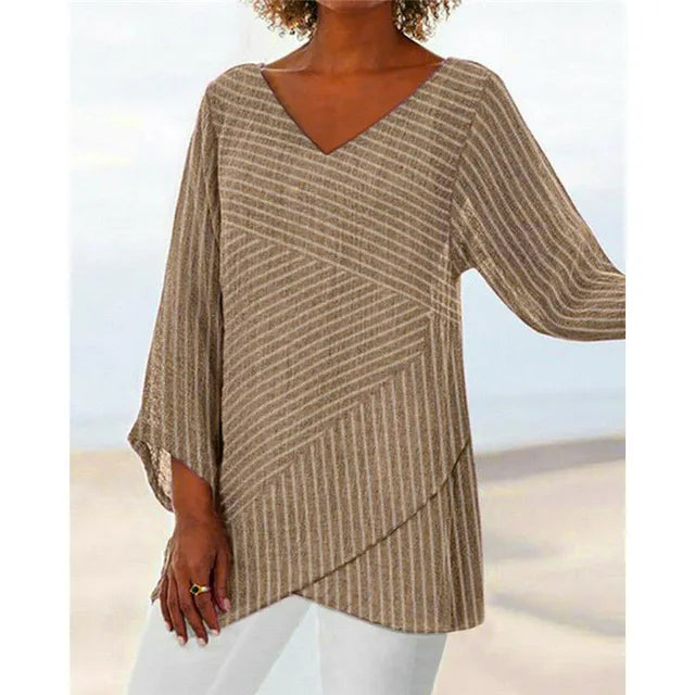 Blauw Gestreept Langarmshirt - Isa