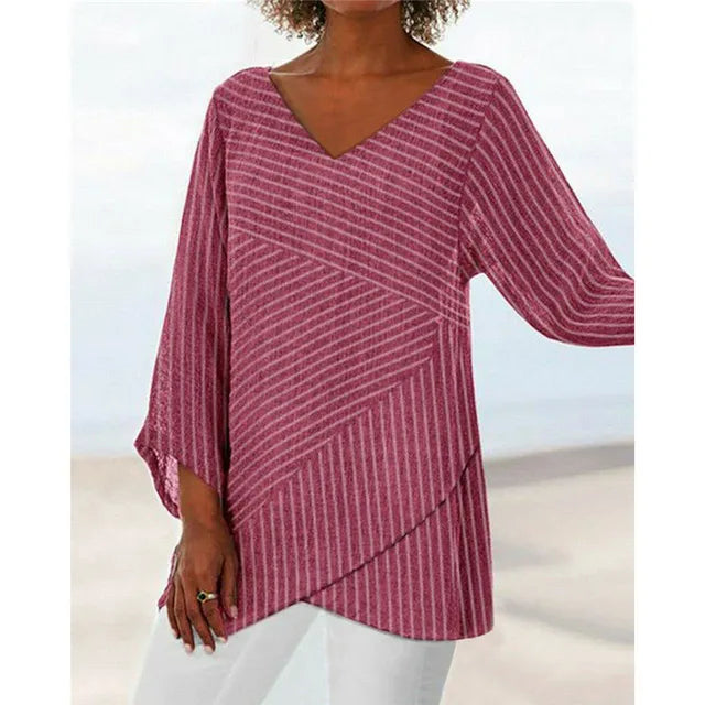 Blauw Gestreept Langarmshirt - Isa