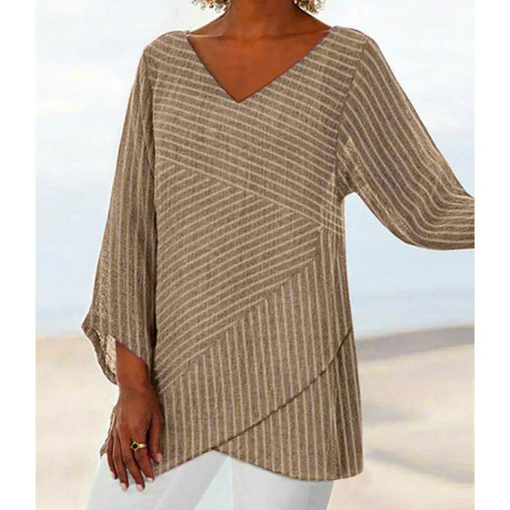 Blauw Gestreept Langarmshirt - Isa