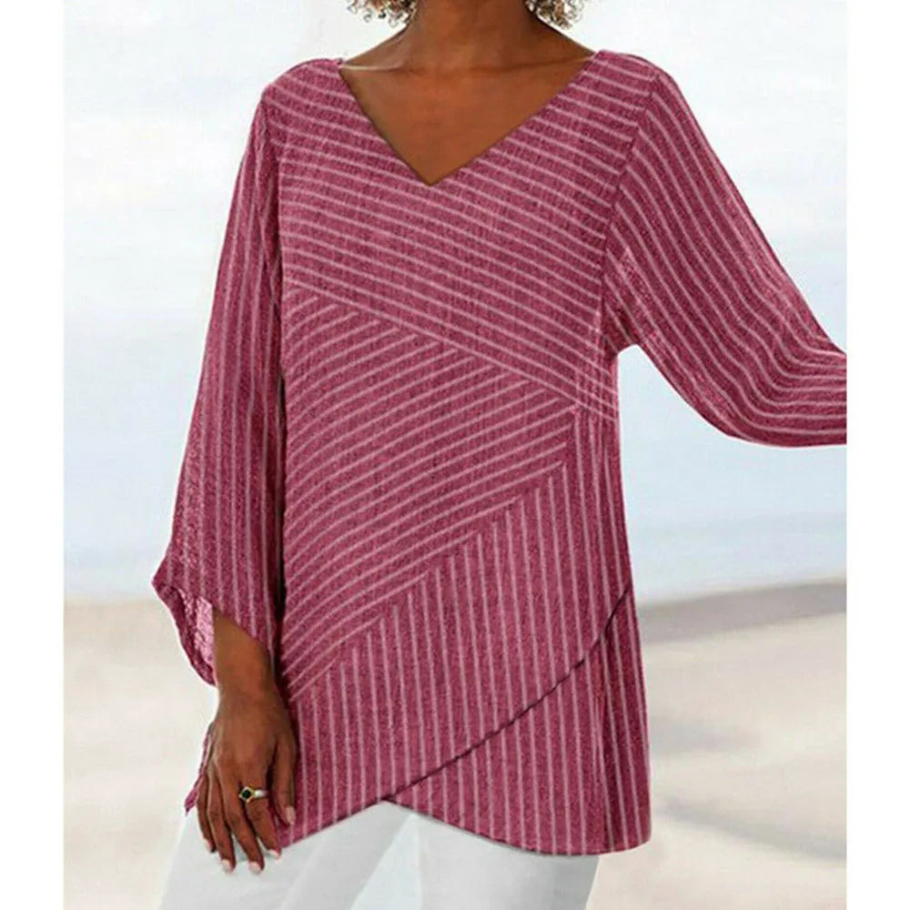Blauw Gestreept Langarmshirt - Isa