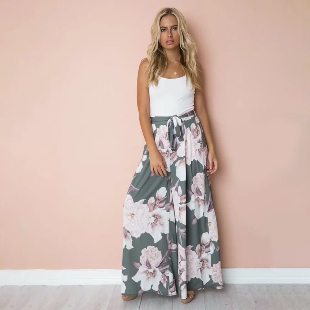 Christy - Losse Gebloemde Broek