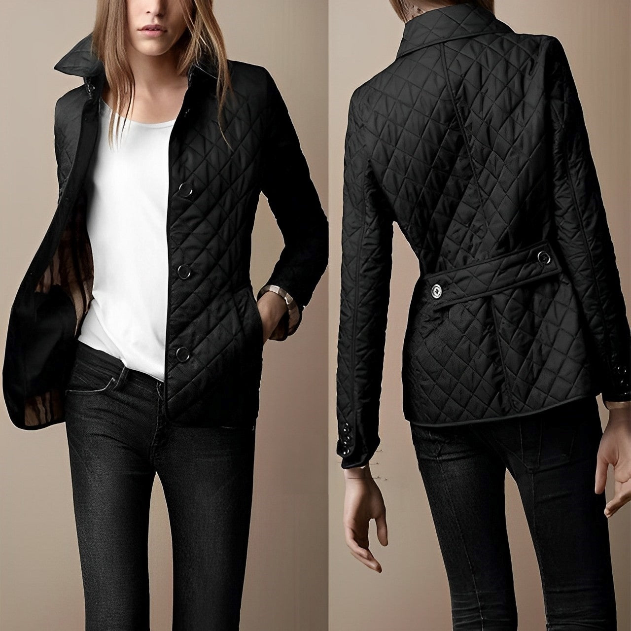 Elegantie en comfort: Zijde-katoenen herfstjas - stijl ontmoet warmte