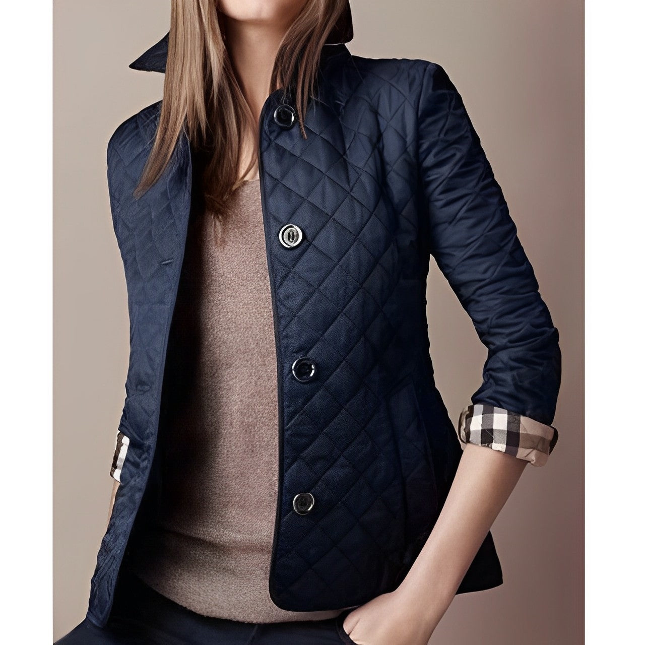 Elegantie en comfort: Zijde-katoenen herfstjas - stijl ontmoet warmte