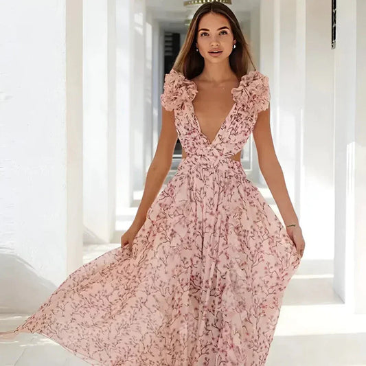 Pleun - Bloemige Maxi Jurk