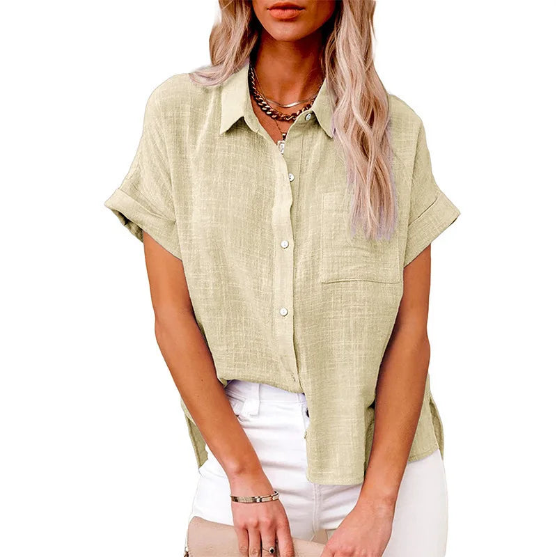 Breeze Linnen: Moeiteloze Stijl Kortemouw Shirt