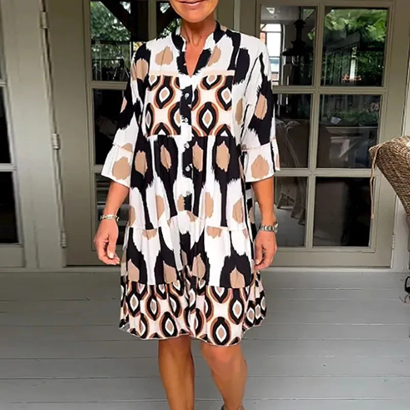 Eva - Elegante Bruine Jurk