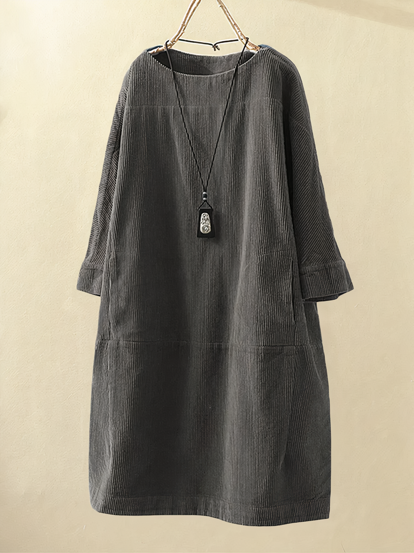 Evelien - A-lijn Corduroy Jurk