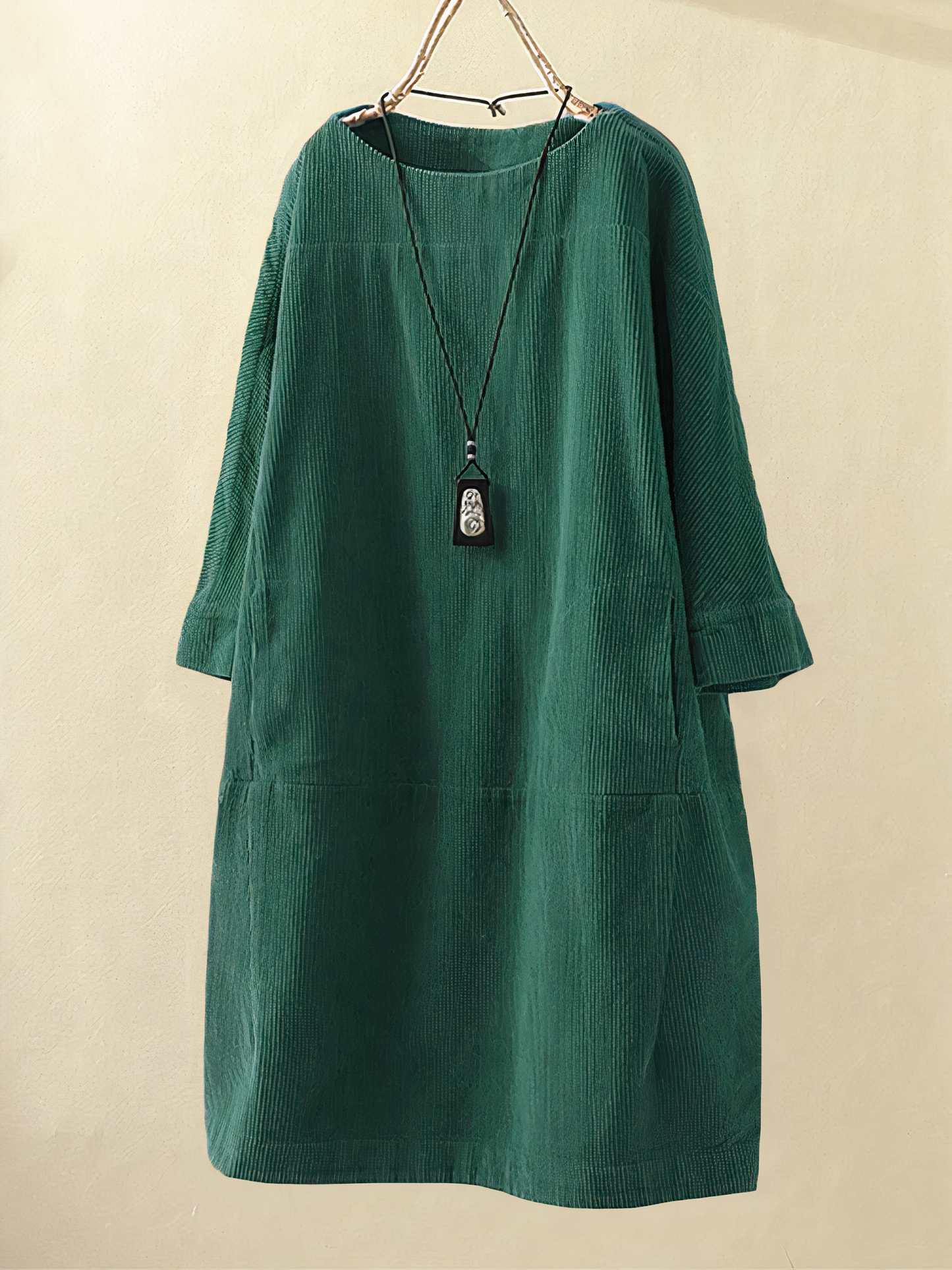 Evelien - A-lijn Corduroy Jurk