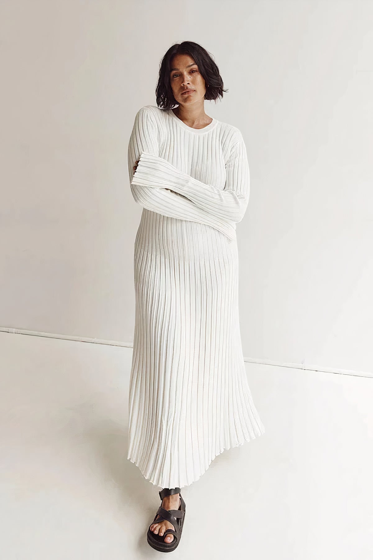 Catolynn - Voorjaarsjurk in Ribtricot